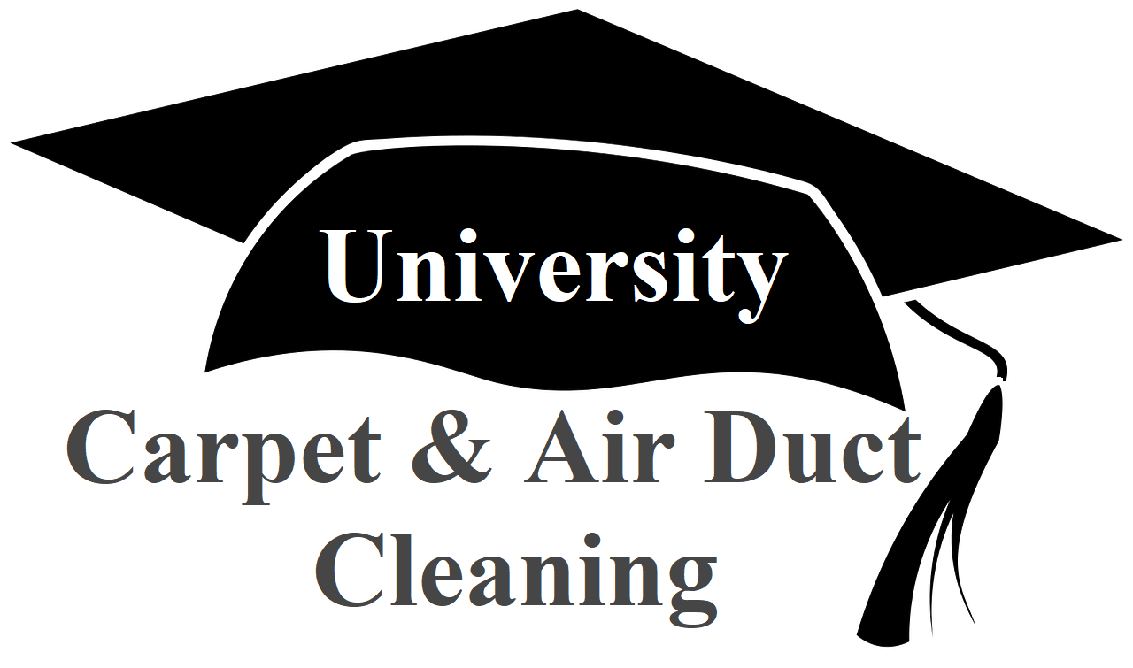 university carpet cleaning and air duct cleaning logo